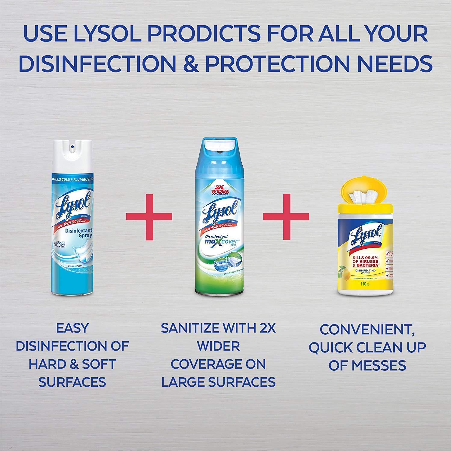 Lysol Lysol Disinfectant Spray, Lemon Breeze, 76oz (4X19oz)
