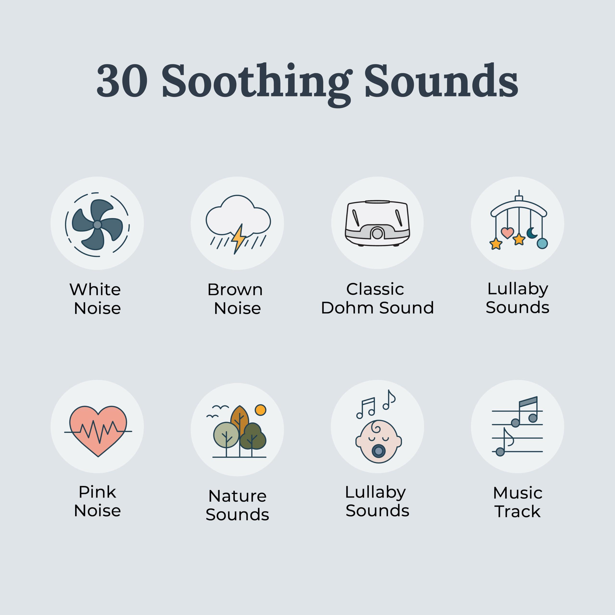 YOGASLEEP Yogasleep Duet White Noise Sound Machine & Night Light, 30 Natural Sounds, Bluetooth-Wireless Speaker for Travel, Office Privacy, Concentration, Sleep Aid for Adults & Baby, Registry & Nursery Gift