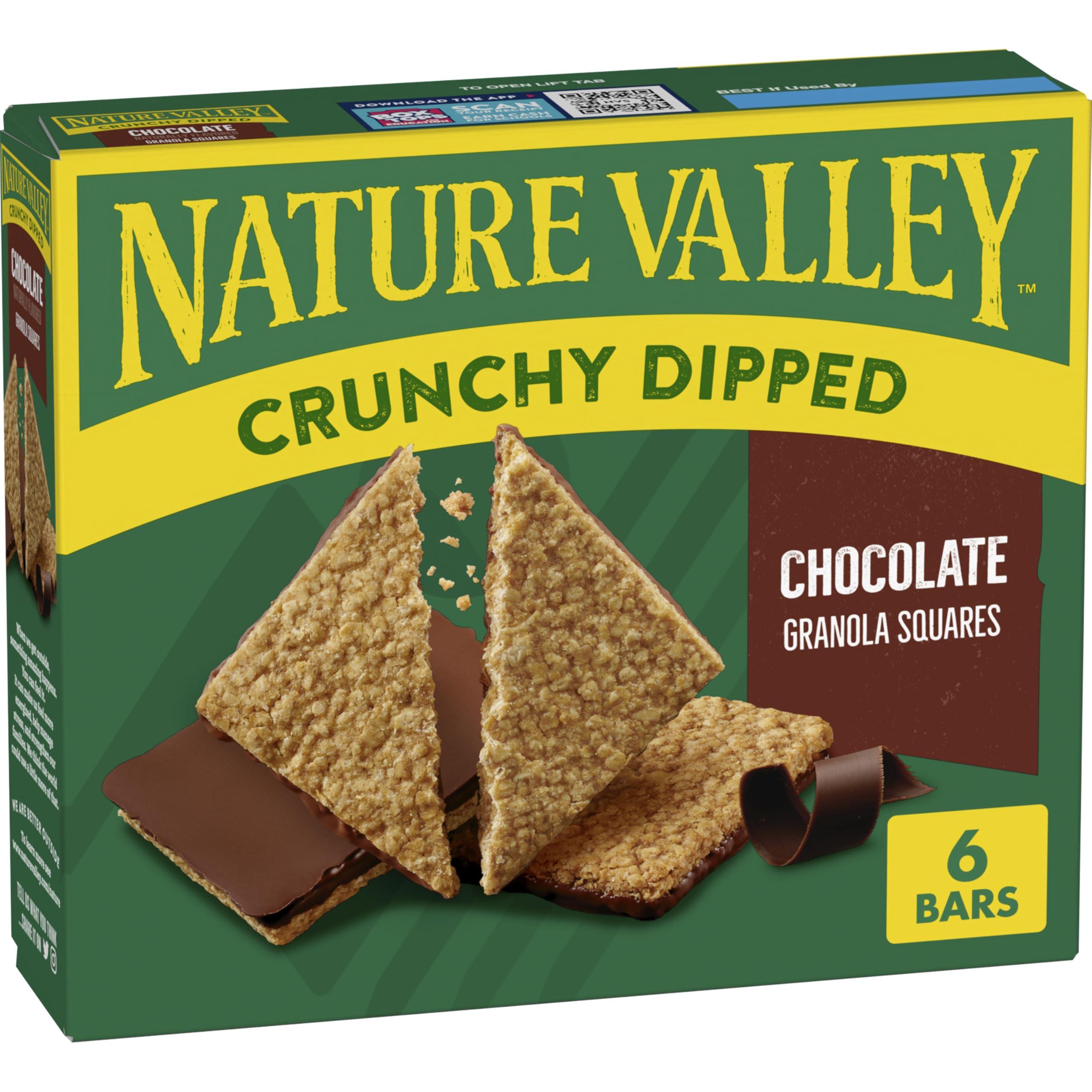 Nature Valley Nature Valley Crunchy Dipped Granola Squares, Oats and Chocolate, 6 ct, 4.68 OZ