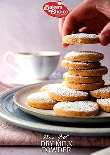 Baker\'s Choice Dairy Nonfat Dry Milk Powder - Instant Milk Powder For Baking, For Ice Cream, Coffee, Milkshakes, Desserts, and Fruit Shakes - Kosher - 8 oz. - By Bakers Choice