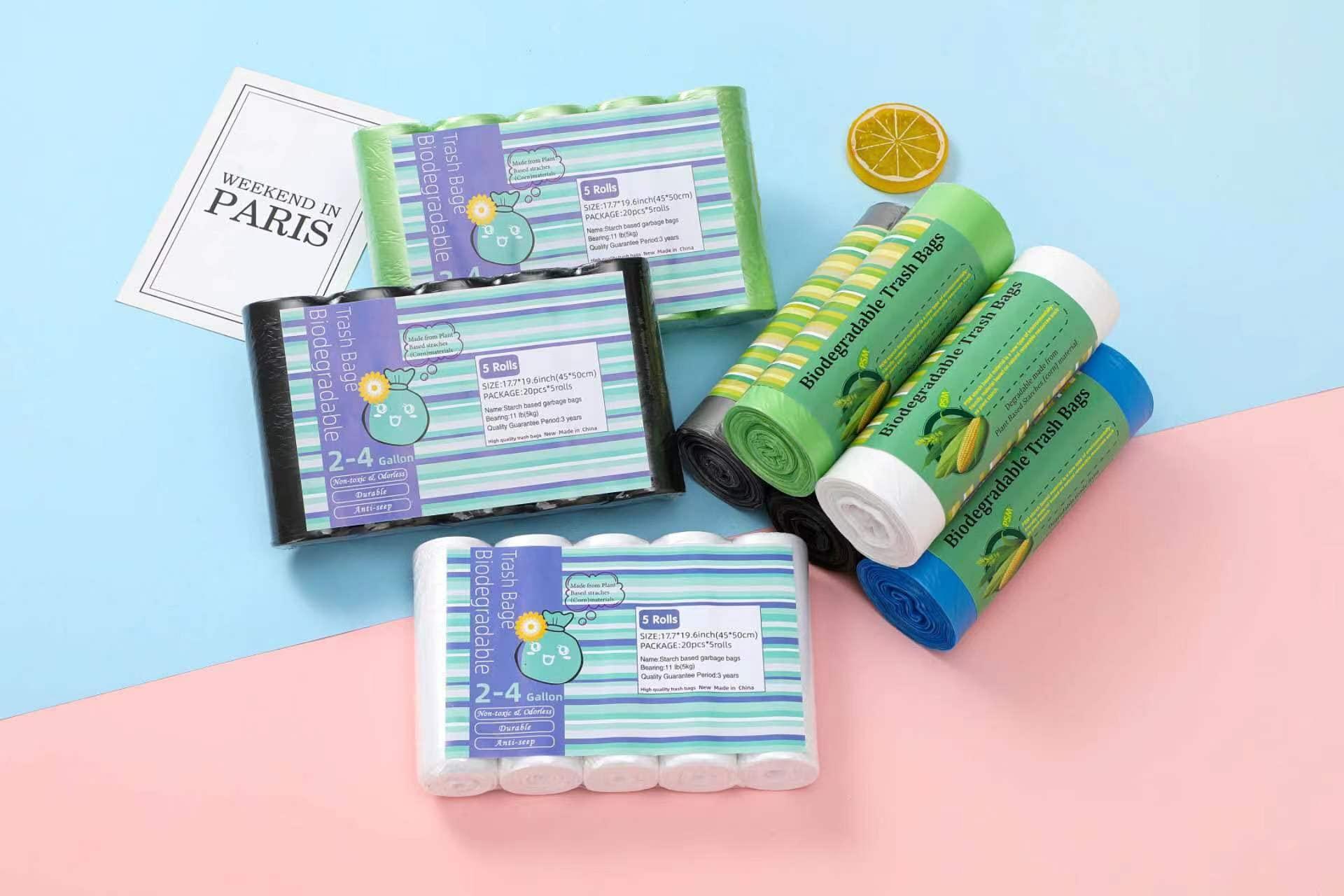 NALANY Small Trash Bag, 1.0 Mil,2.6-3 Gallon NALANY Flat Top Garbage Bags Bathroom Trash Can Liners for 2.6 Gallon Home Kitchen 100 Count, Green