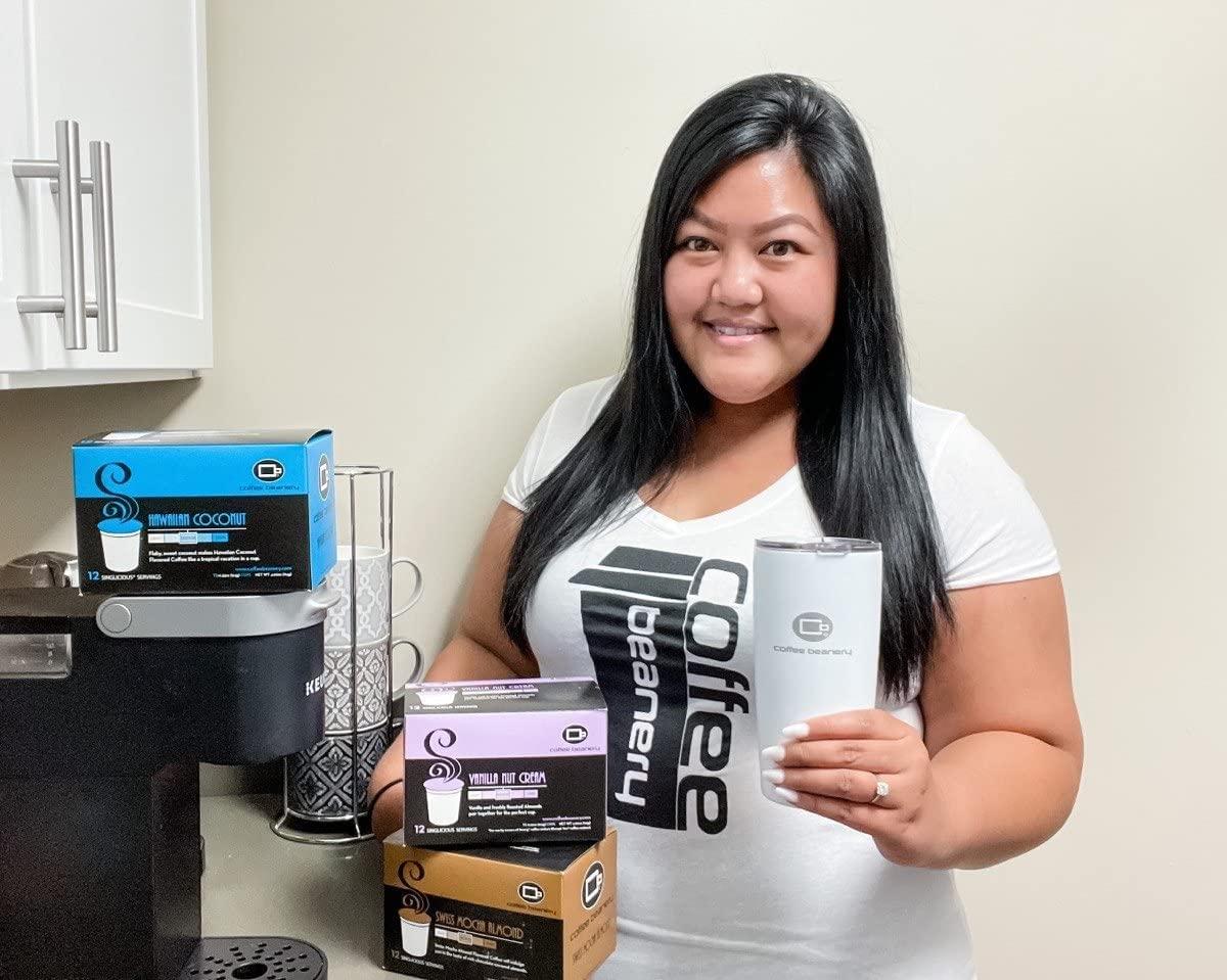 Coffee Beanery Hawaiian Coconut Decaf Coffee Pods by Coffee Beanery | 48ct Bulk Flavored Decaf Coffee Pods Medium Roast Coffee Pods| 100% Specialty Arabica Coffee| Gourmet Coffee Pods