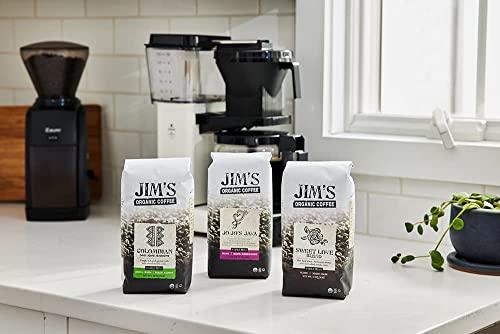 Jim's Organic Coffee Jim’s Organic Coffee – Sweet Love Blend – Whole Bean, Dark Roast, Bold 11 oz Bag