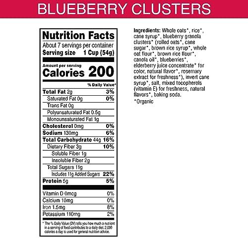 Kashi Kashi Cold Breakfast Cereal, Vegan, Organic Fiber, Blueberry Clusters, 13.4oz Box (1 Box)