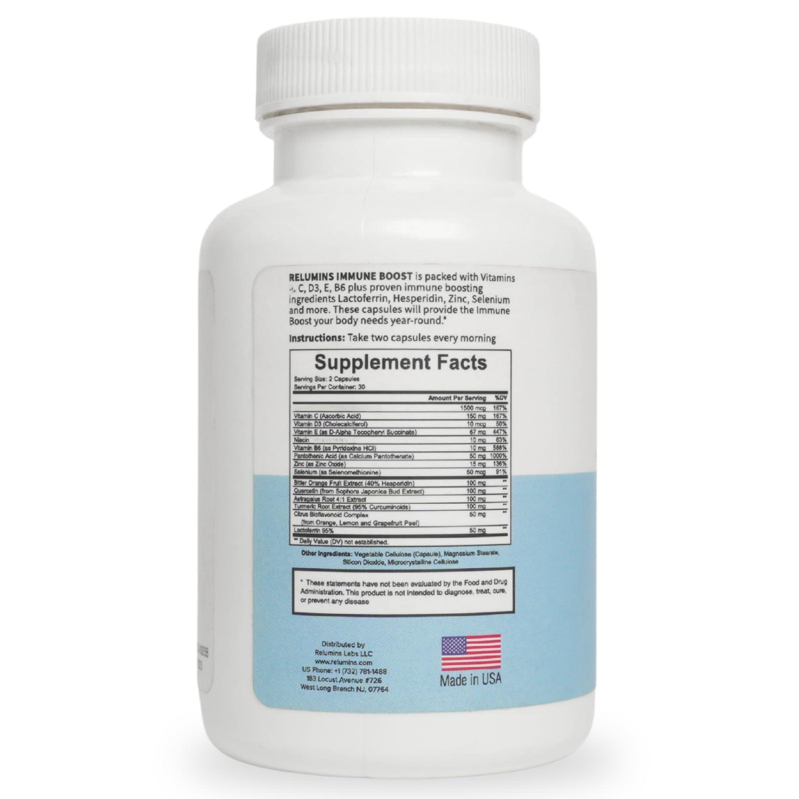 Relumins Relumins Immune Boost - an Original Immune System Support Formula - 60 Capsules