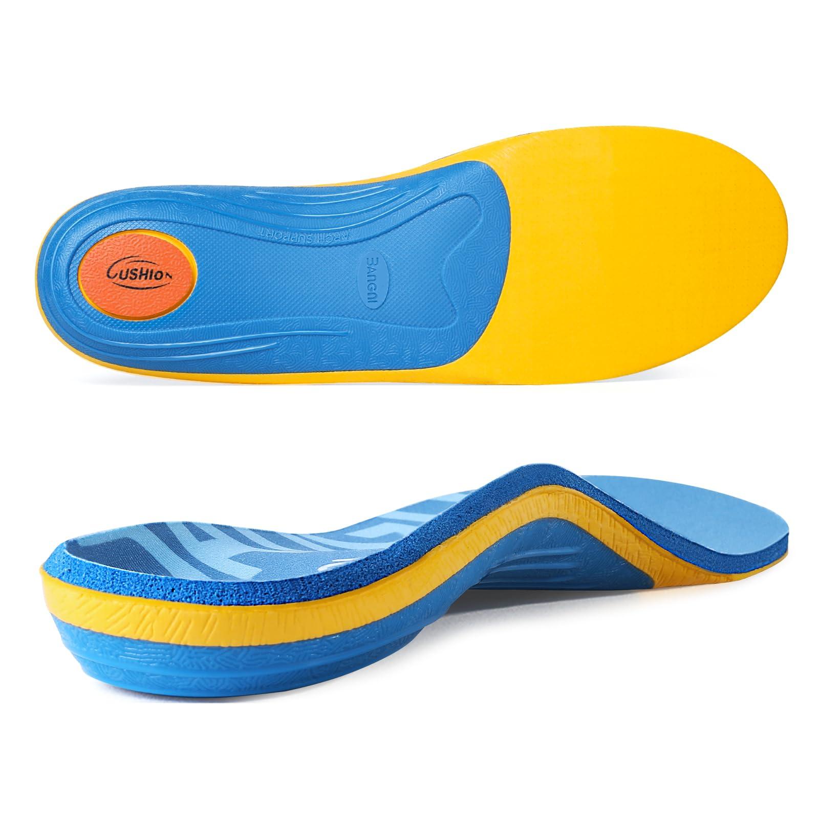 3ANGNI 3ANGNI Arch Support Orthotic Insoles for Plantar Fasciitis, 220+lbs Heavy Duty High Arch Flat Feet Orthopedic Inserts, Over-Pronation Foot Pain Insoles for Work Boot Standing All-Day Men Women