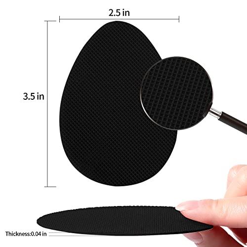 Ashoesert Non Slip Shoe Pads Shoe Grips on Bottom of Shoes Shoe Sole Protector Anti Slip Shoe Grips Non Slip Pads for Shoes,Shoe Slip Pads Shoe Gummies for Bottom of Heels (Black - 4 Pairs)