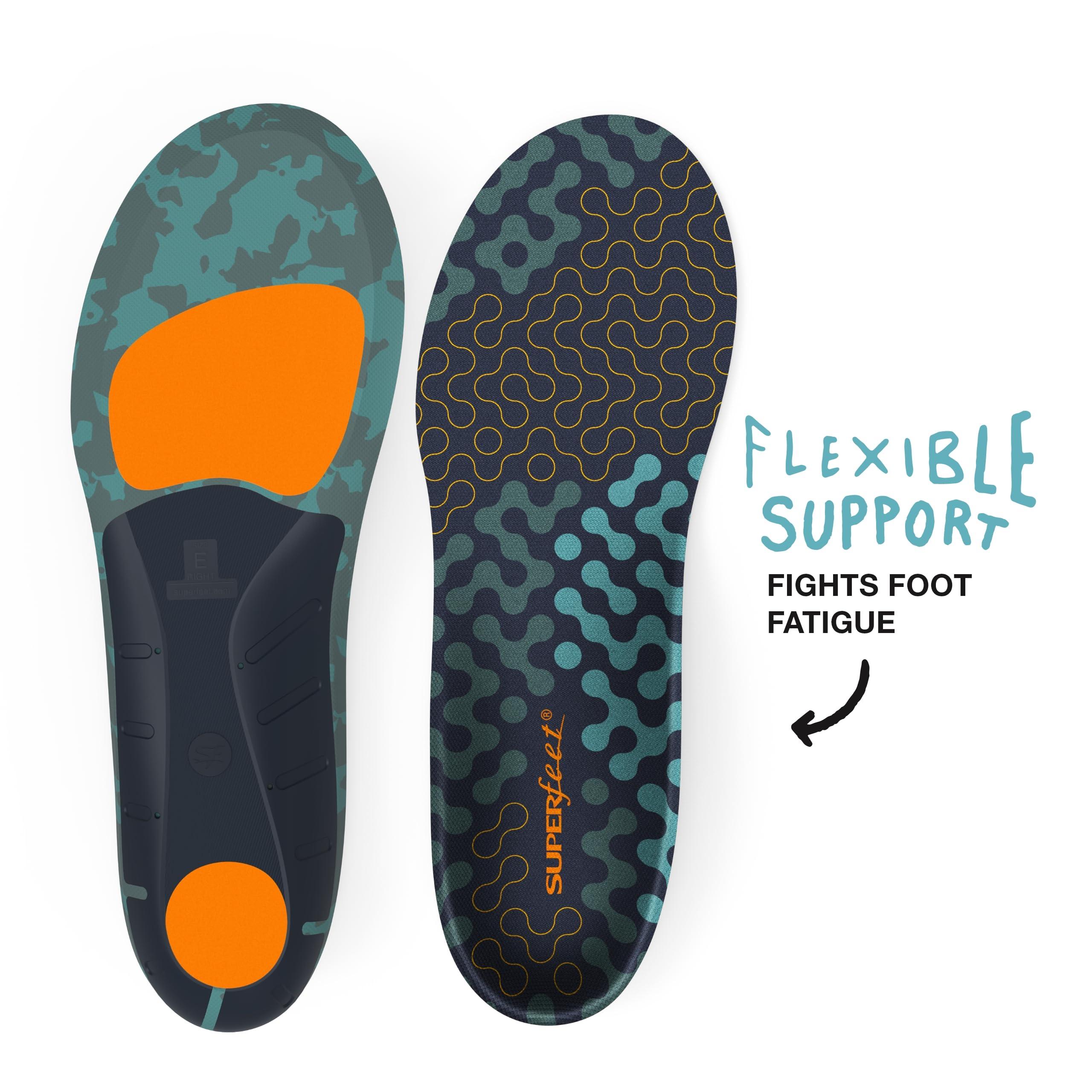 Superfeet Superfeet Run Cushion High Arch Insoles - High Arch Support - Trim-to-Fit Inserts for Running Shoes - Professional Grade - 11.5-13 Men / 12.5-14 Women