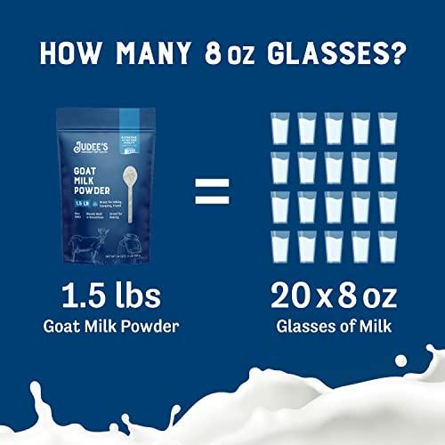 Judee's Gluten Free Judee's Goat Milk Powder 1.5 lb - Blends Well in Smoothies and Great for Baking - Convenient for Travel, Hiking, and Camping - Non-GMO, Gluten-Free and Nut-Free