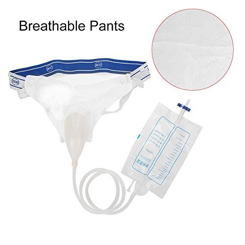 TMISHION Silicone Urine Collector with 2 Urine Catheter Bags, 3 Type Optional for Man Woman Elderly (Elderly Men Type) Reusable Portable Male Comfort Fit Advantage Urinal System
