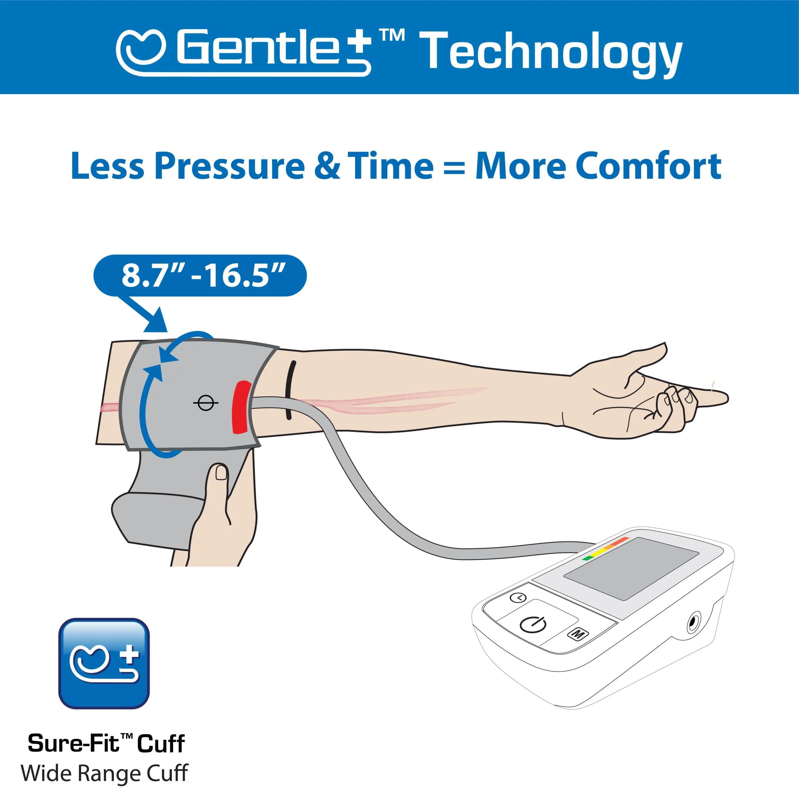 Microlife Microlife BPM2 Automatic Digital Upper Arm Blood Pressure Monitor, Wide-Range Cuff Fits Most (Medium Large up to 16.5 in), Stores 60 Measurements