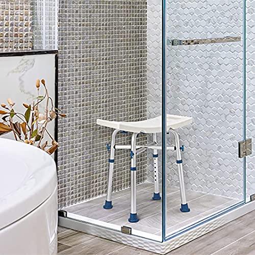 PTHTBL Shower Chair for Inside Shower, Heavy Duty Shower Chair, Adjustable Shower Stool, Anti-Slip Shower Bench Bathtub Stool Seat for Elderly, Senior, Handicap and Disabled,White