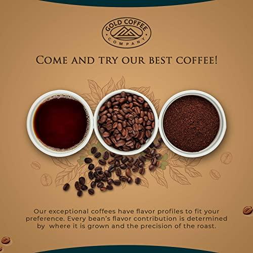 GOLD COFFEE COMPANY Gold Coffee Blue Mountain Blend 1 lb Medium Roast Whole Bean Coffee (Pack of 4)