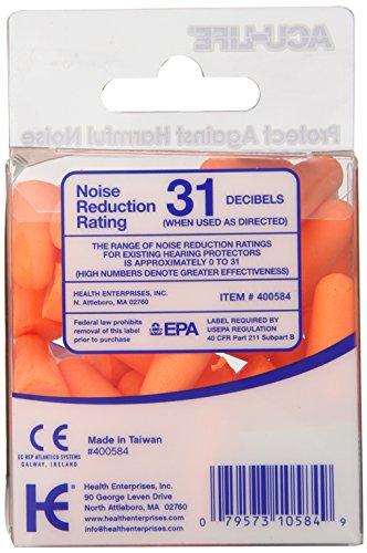 Acu-Life Acu-Life Ear Plugs (18 Pair) | Ear Plugs for Sleeping, Snoring, Loud Noise, Concerts, Construction, Studying & Traveling | NRR 31