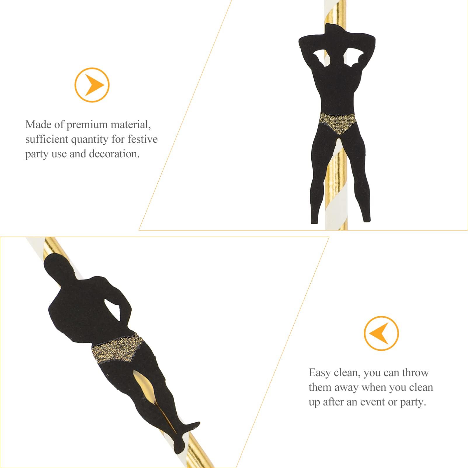 Gadpiparty Gadpiparty Coffee Decor Bachelorette Party Decorations Straws I 24 Pack Dancer Straw I Bridal Shower Supplies Crazy Silly Party Straws Drinking Favors Striper Games Summer Decor