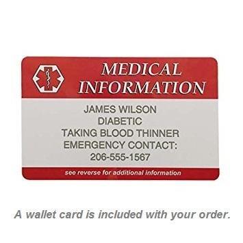 Custom ID Products Personalized Medical Alert ID Bracelet - Free Custom Engraving - Hypo-allergenic Stainless Steel - Classic Design, 10.5 inch Bracelet with Engraving on The Front, Security Clasp