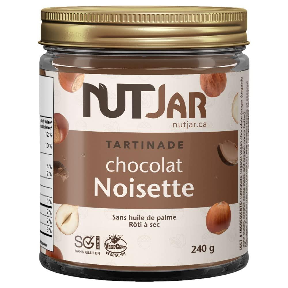 NutJar NutJar Premium Hazelnut Chocolate Spread 240 g, No Added Colours or Preservatives, Vegan, Gluten Free, Keto Friendly, Made in Canada