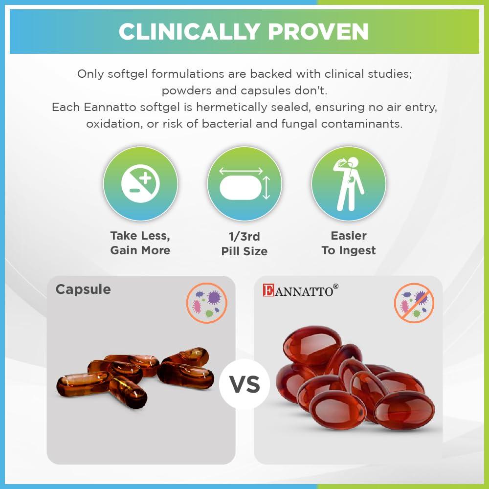 WELLNESS EXTRACT WELLNESS EXTRACT Eannatto Tocotrienols Deltagold Vitamin E Supplements Softgels, Tocopherol Free, Supports Immune Health, Non-GMO, Gluten Free & Antioxidant (50MG 30 Softgels).