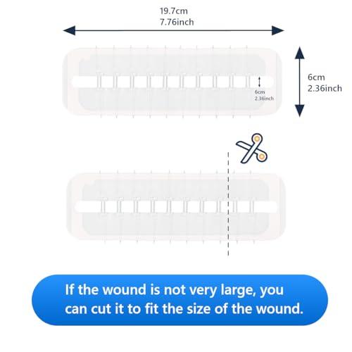 Longmed Longmed Emergency Wound Closures 7.76x2.36 Inch Adhesive Bandages Zip Sutures Butterfly Bandages for C-Section,Keloid, Post Surgery
