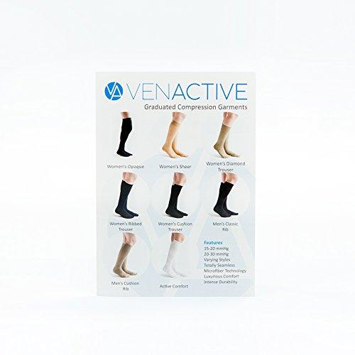 VenActive VenActive Diabetic Unisex 15-20 mmHg Compression Socks,Medium,Black