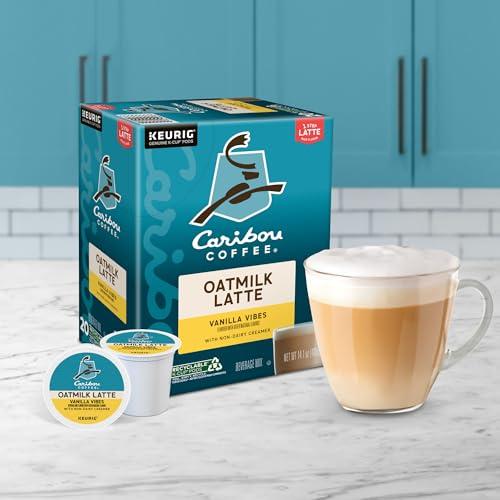 Caribou Coffee Caribou Coffee Vanilla Vibes Oatmilk Latte, One Step Latte Single Serve Keurig K-Cup Pods, 20-Count Box