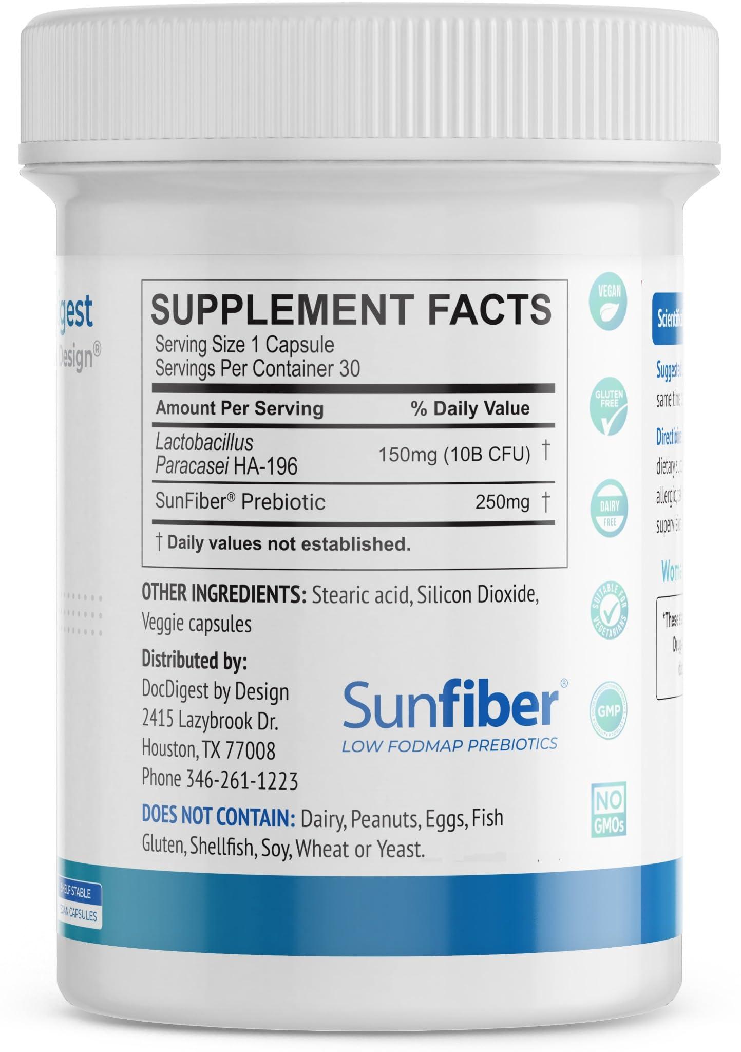 DocDigest by Design IBS Anti Diarrhea Probiotic for Diarrhea Relief and IBS-D - Clinically Studied Antidiarrheal Pills for Long-Term Comfort - Diarrhea Medication for Adults - Specialized IBS Supplement and Medicine