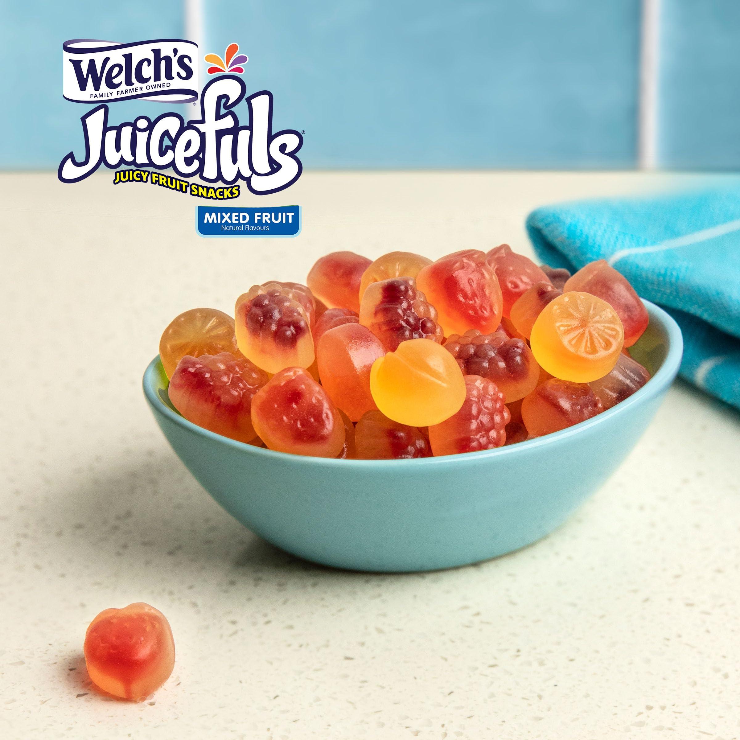 Welch's Welch\'s Juicefuls Juicy Fruit Snacks, Mixed Fruit, Berry Blast & Island Splash Fruit Gushers Variety Pack, Great For School Lunches, Gluten Free, 4 Oz Individual Single Serve Bags (Pack Of 12)