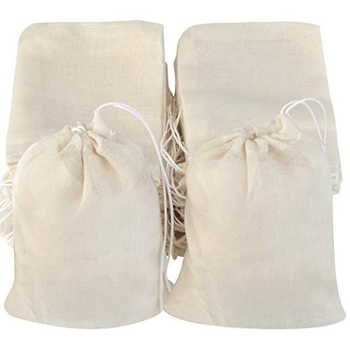 Tayfremn Tayfremn Cotton Drawstring Bags, Reusable Muslin Bag Natural Cotton Bags with Drawstring Produce Bags Bulk Gift Bag Jewelry Pouch for Party Wedding Home Storage, Natural Color (4 x 3 inches)
