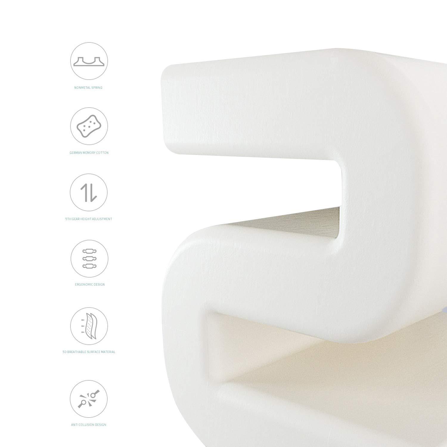 CHENGNAN CHENGNAN Breathable Lumbar Pillows Back Support Ergonomics Lumbar Cushion 40D Density Memory Cotton for Office,Car,A