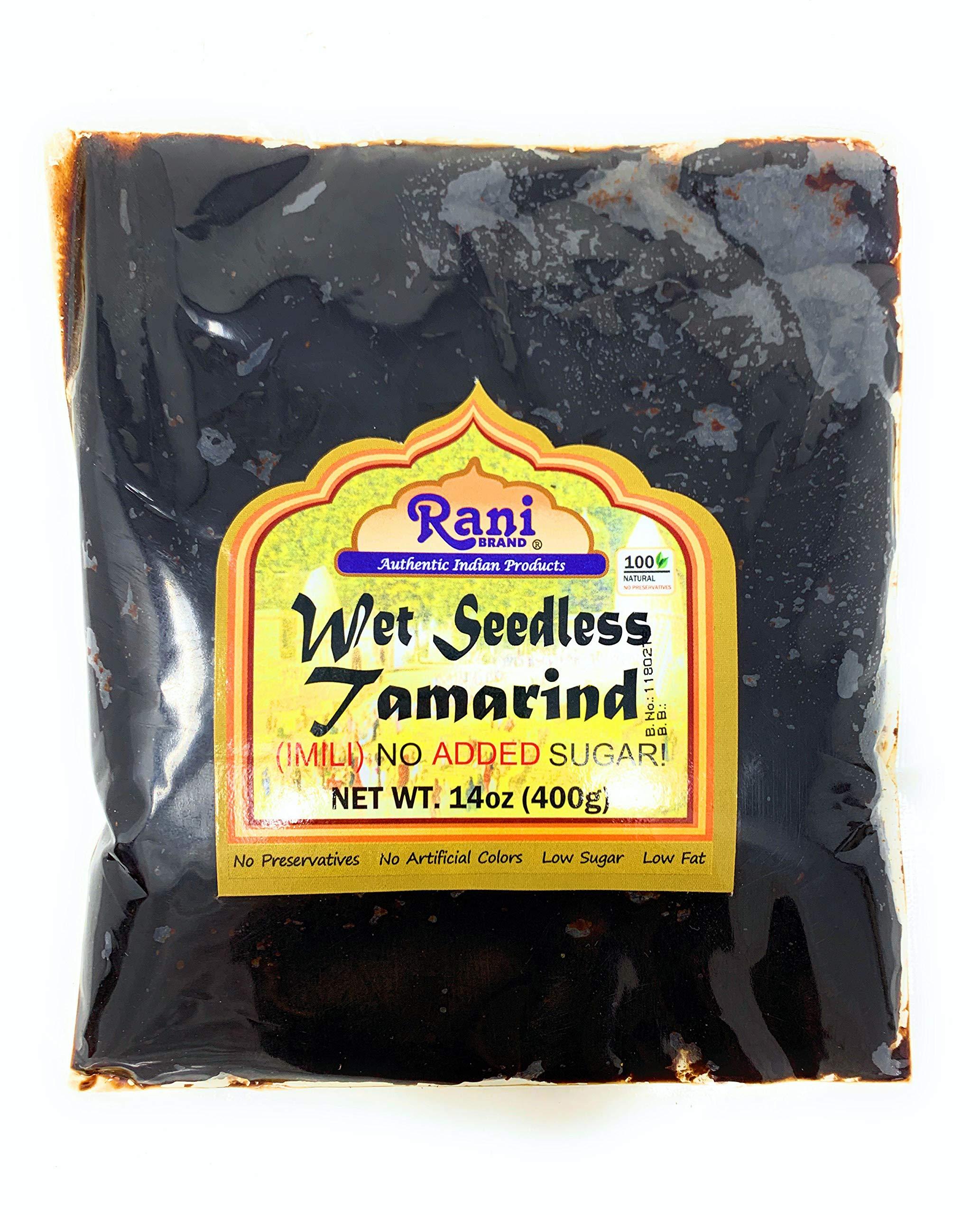 Rani Brand Authentic Indian Products Rani Tamarind, Wet Seedless Block/Slab (Imli) 14oz (400g) ~ All Natural | No added sugar | Vegan | Gluten Free | NON-GMO | Indian Origin