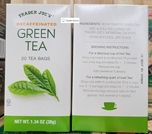 Trader J Trader Joe's Decaffeinated Green Tea 1.34oz 38g (Two Boxes)