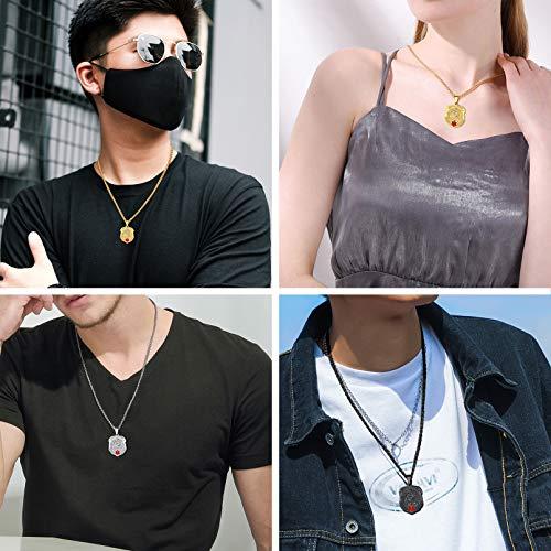 Supcare Supcare Diabetic Necklace for Men Gold Stainless Steel Necklace Engraved Necklace Medical Alert Necklace for Men Customizable Necklace