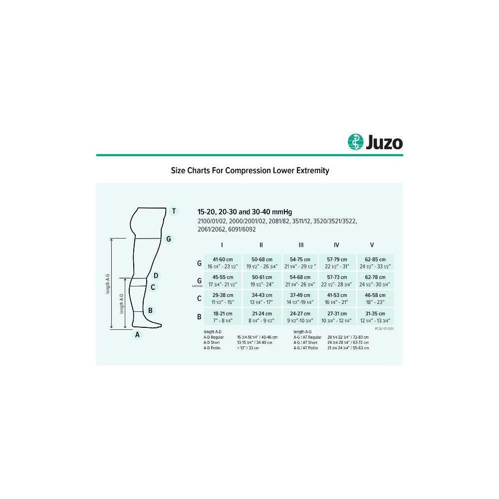 Juzo Juzo Soft 2002 Thigh-High 30-40mmhg Compression Closed Toe Stocking, Beige, 4 (IV) Regular