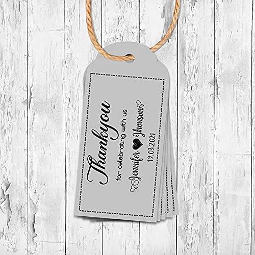 Gerenic Personalized Thankyou Tags Labels Someone Special, Your Text Custom Tag, Personalized tag, ,Decorative Tags,Colour-Black Design One (Grey Pack of 500)