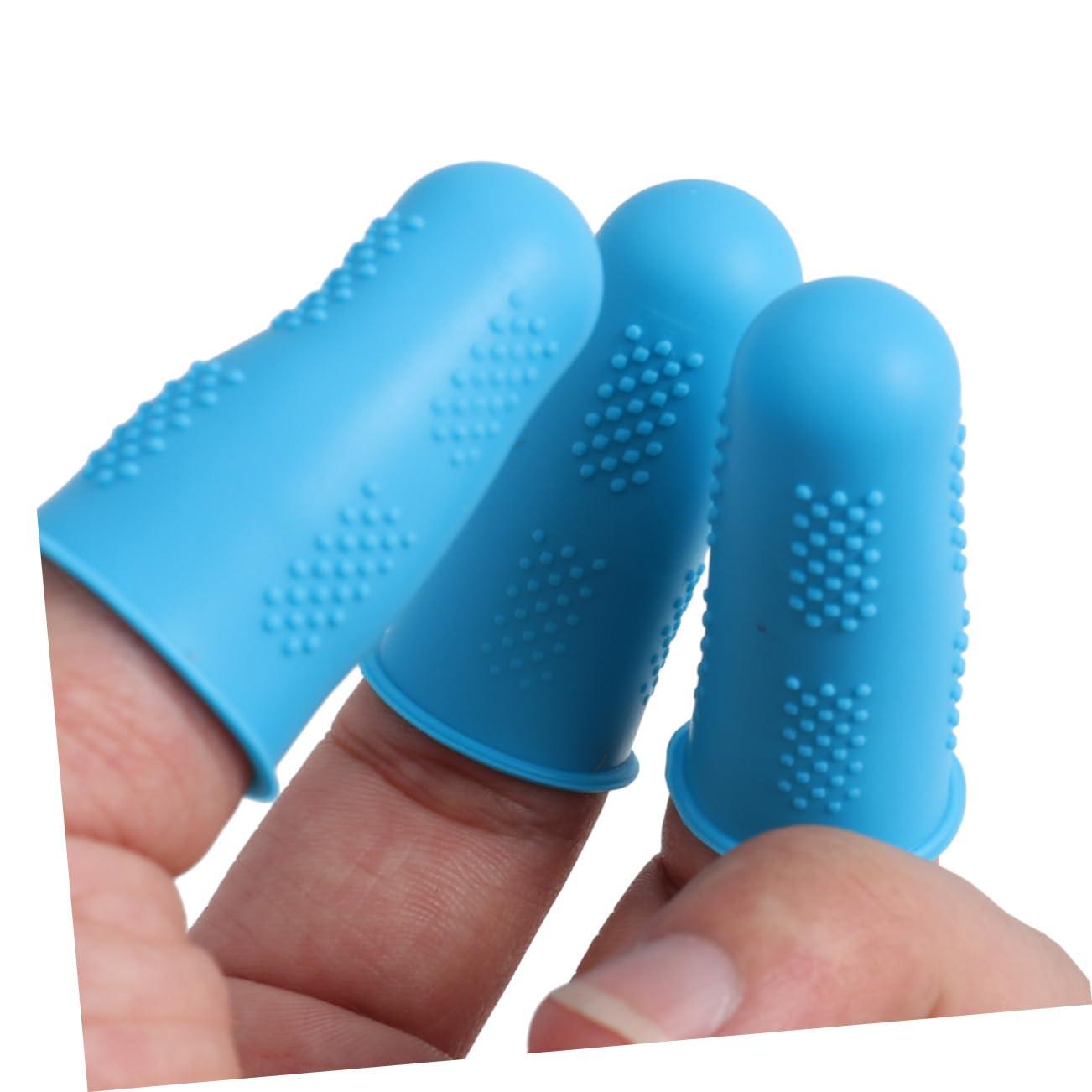 COLLBATH COLLBATH Silicone 12 Pcs Fingertip Protectors Gloves Nail Non-Slip and Flexible