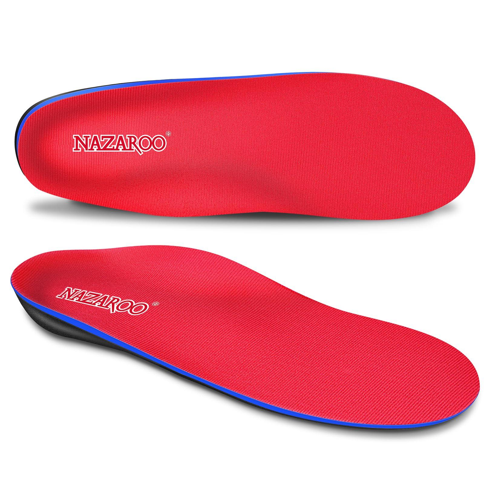 NAZAROO Shoe Insoles Arch Support Inserts Orthotic Insoles for Plantar Fasciitis, Flat Feet, High Arch, Pronation, Heel Spurs & Foot Pain