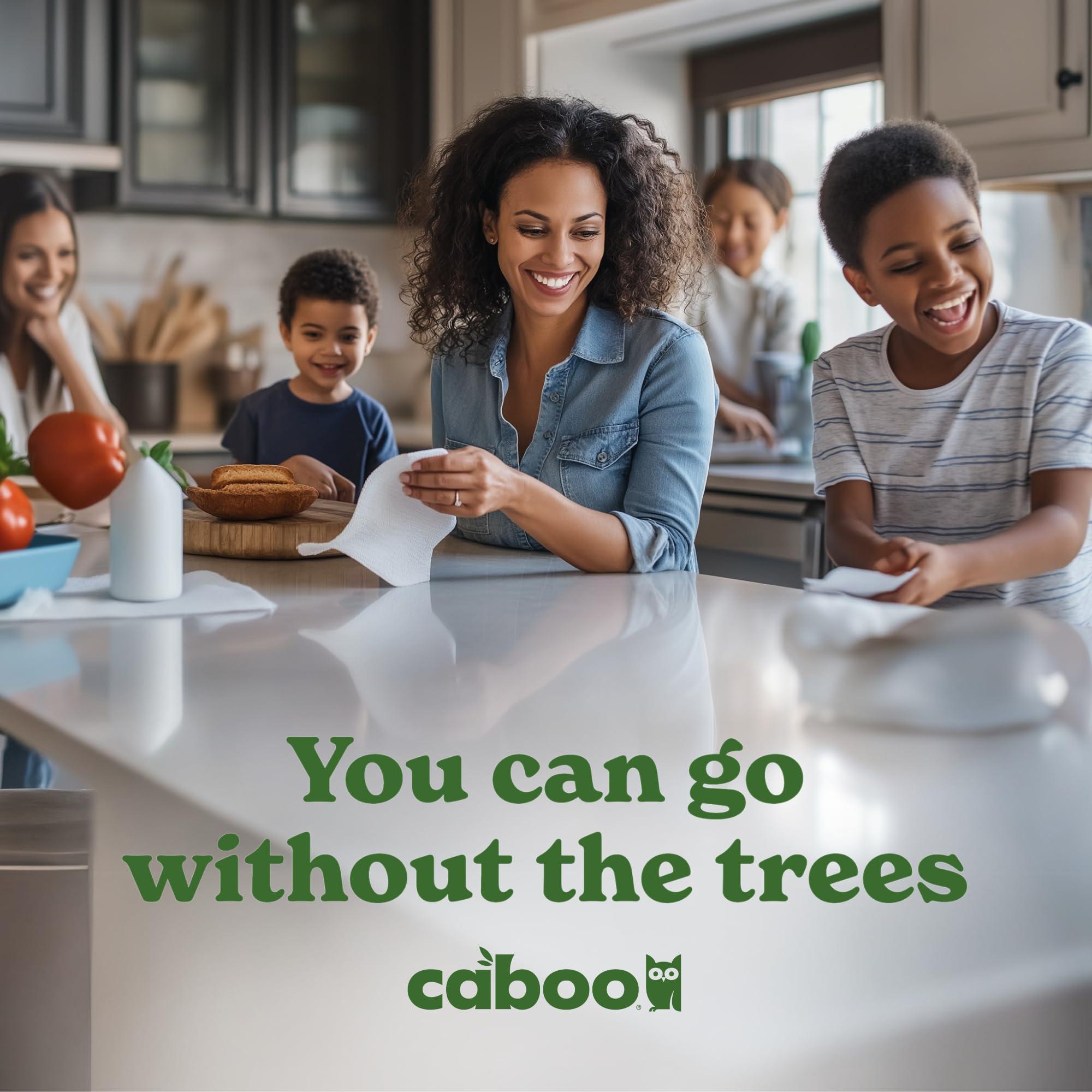 Caboo Caboo Tree Free Bamboo Paper Towels, 8 Rolls, Earth Friendly Sustainable Kitchen Paper Towels with Strong 2 Ply