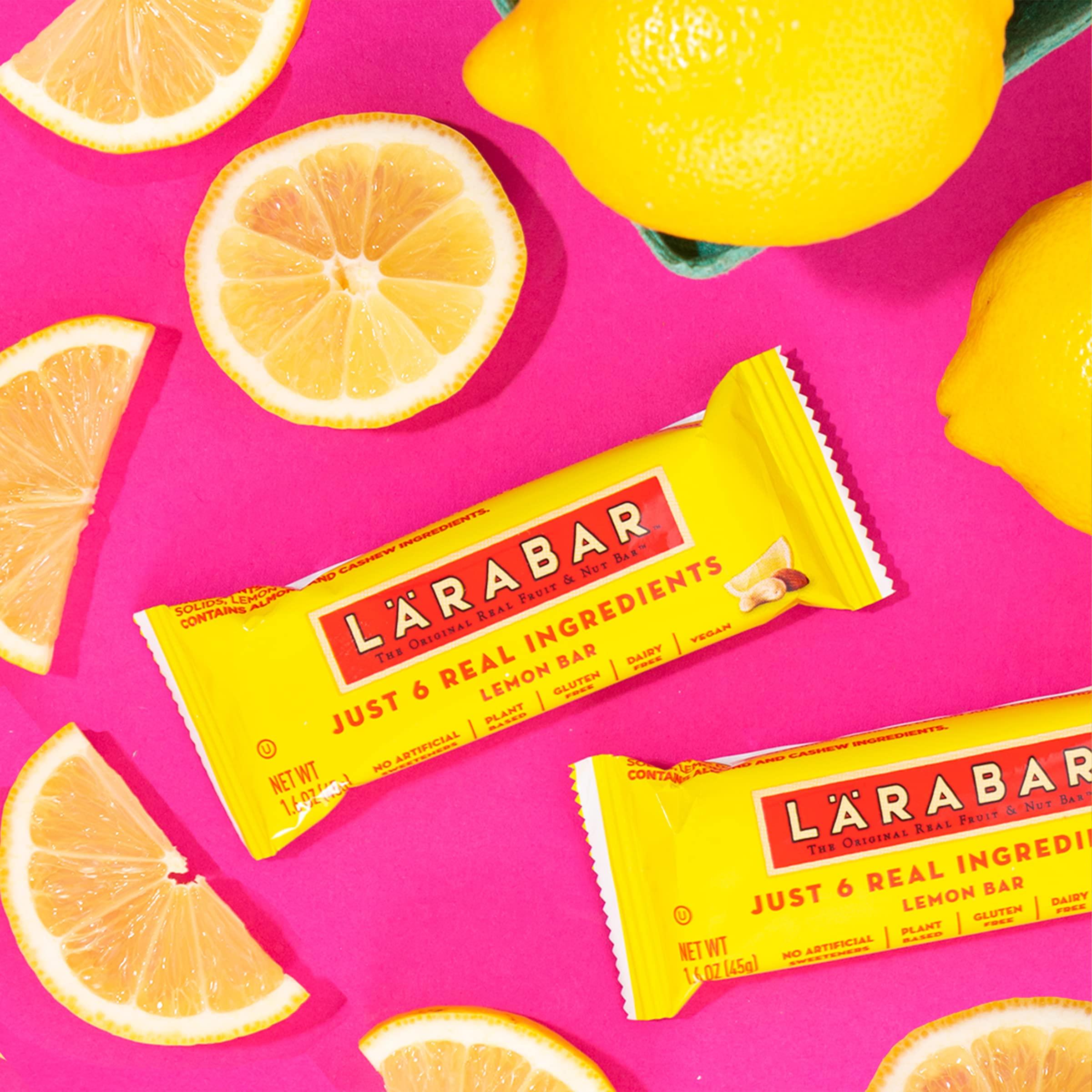 LÄRABAR Larabar Lemon Bar, Gluten Free Vegan Fruit & Nut Bars, 1.6 oz Bars, 6 ct (Pack of 8)