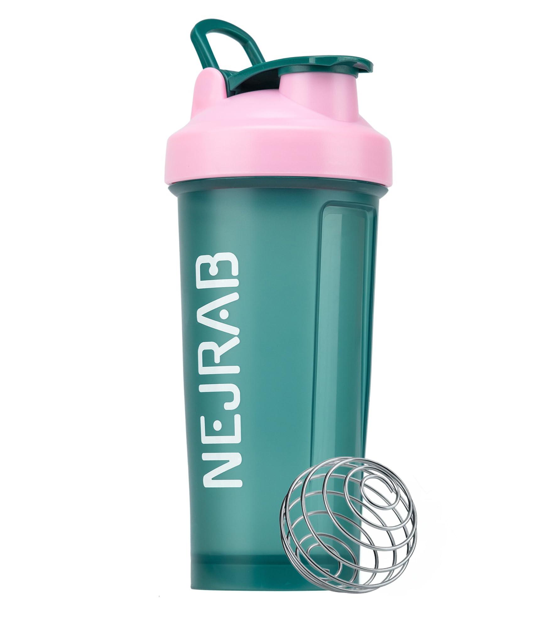 NEJRAB NEJRAB Protein Shaker Bottle - Sports Blender Bottles for Protein Mixes and Shakes - 28 Oz, Leak-Proof, shaker cups for protein shakes, Pre-workout (Green), Medium, NJB 28-Oz