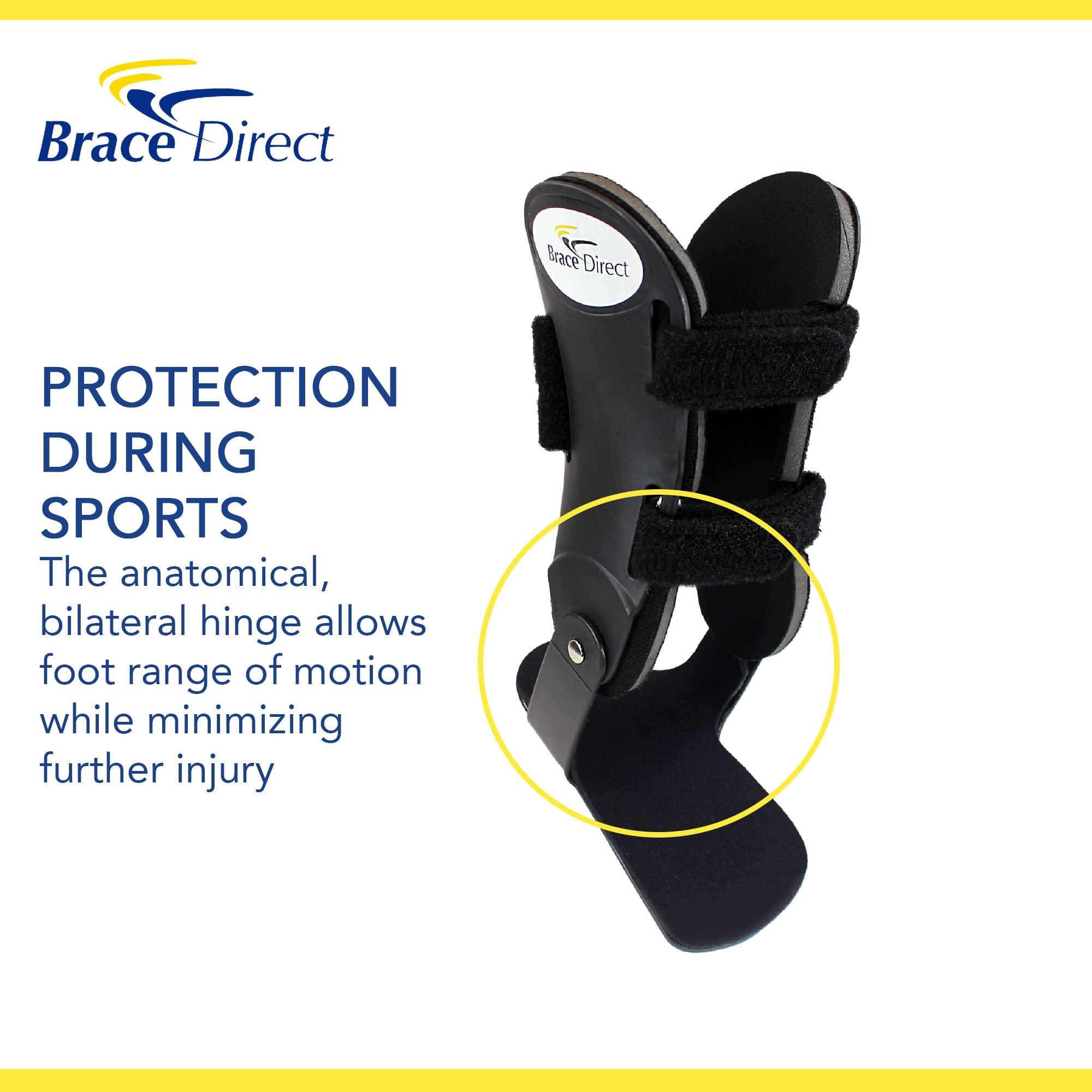 Brace Direct Brace Direct Semi-Rigid Active Ankle Brace Stabilizer for Sprain Support and Protection for Volleyball, Basketball, Football and more - Men and Women