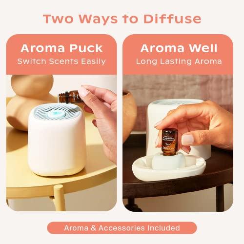 Canopy Canopy Bedside Diffuser, Pink Diffuser, Waterless Technology, Diffuses Up to 400 Sq Ft - 3 Fan Speeds - Includes Diffuser, Diffusion Well, Unwind Aroma, Power Cord & Adapter