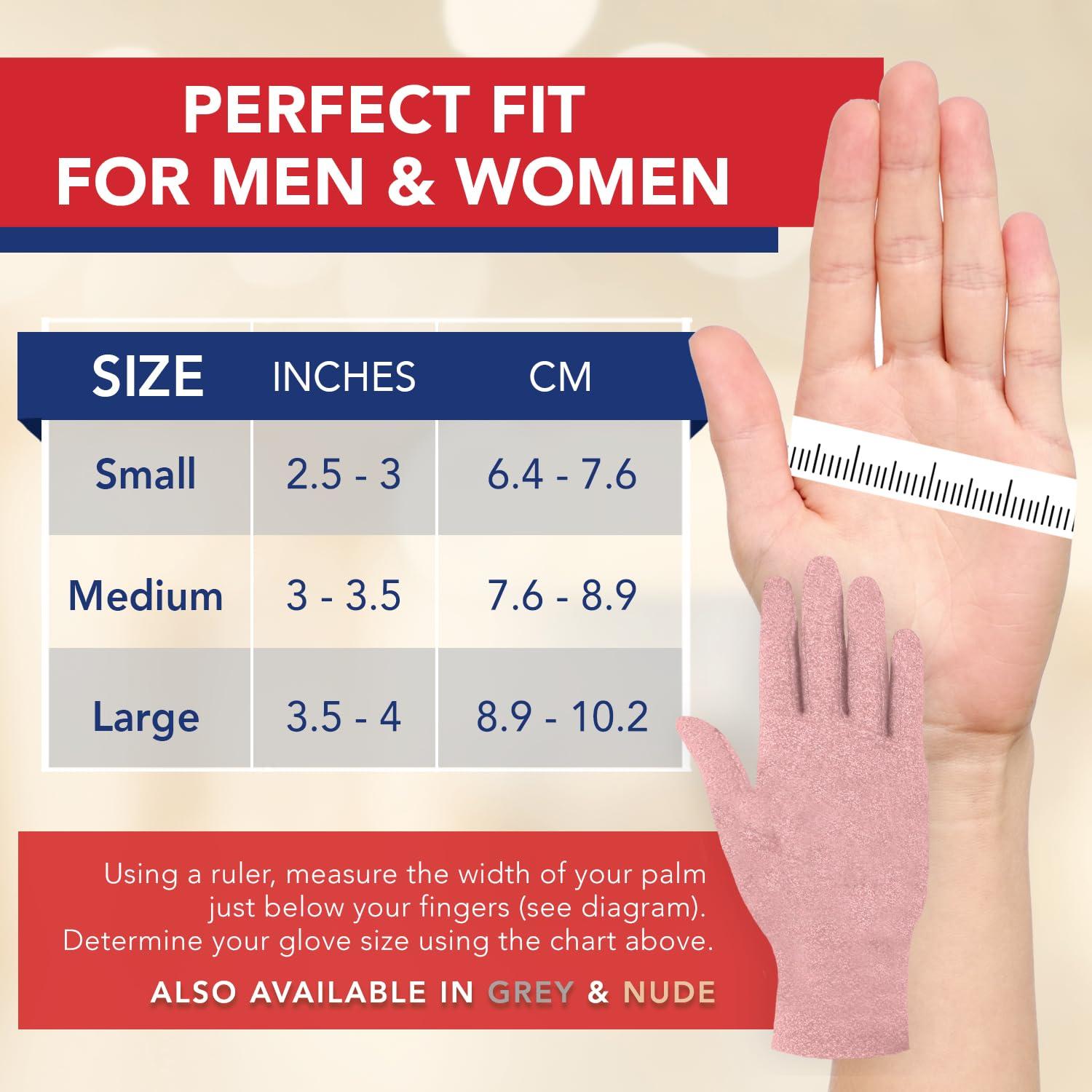 Dr. Arthritis Doctor Developed Arthritis Gloves - Full Finger Compression Gloves for Raynauds & Hand Pain - Compression Gloves for Arthritis for Women & Men, Carpal Tunnel Gloves With Doctor Handbook (M, Pink)