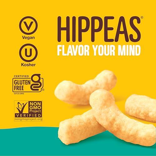 HIPPEAS Hippeas Chickpea Puffs, Flavor Blast: Blazin\' Hot, 0.75 Ounce (Pack of 18), 3g Protein, 2g Fiber, Vegan, Gluten-Free, Crunchy, Plant Protein Snacks