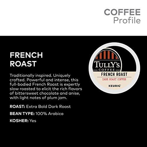 Tully's Tully's Coffee French Roast, Single-Serve Keurig K-Cup Pods, Dark Roast Coffee, 24 Count