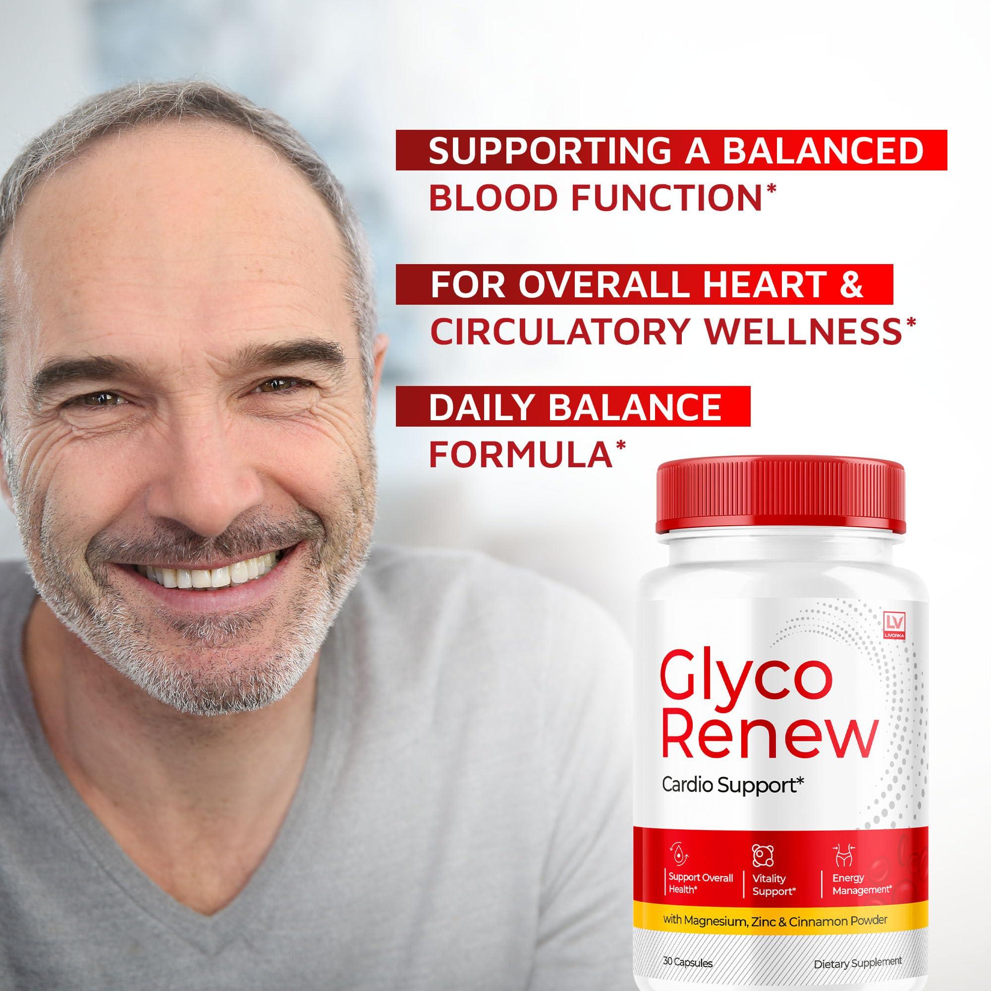 LIVORKA (5 Pack) Glyco Renew - Glyco Renew Blood Support, GlycoRenew Blood Support, Glyco Renew Blood Support Pills, Ripped Glyco Renew Blood Support, Glyco Renew Pills, Glyco Renew Supplement, 150 Capsules