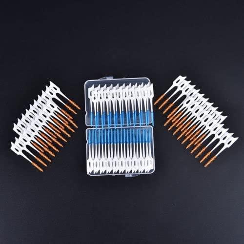 ARmoq Dental Floss Stick Oral Dental Hygiene Brush 80pcs/Set Silicone Dental Floss Cleaning Brush Teeth Elastic Massage Bar Adults Mini Teeth Cleaner for Cleaning Gaps Between Teet (Color : Blue, Size : O