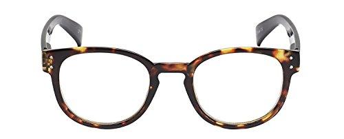 SAV Eyewear SAV Eyewear Women\'s Vk Couture Round Reading Glasses, Demi Midnight, 41 mm + 2.5