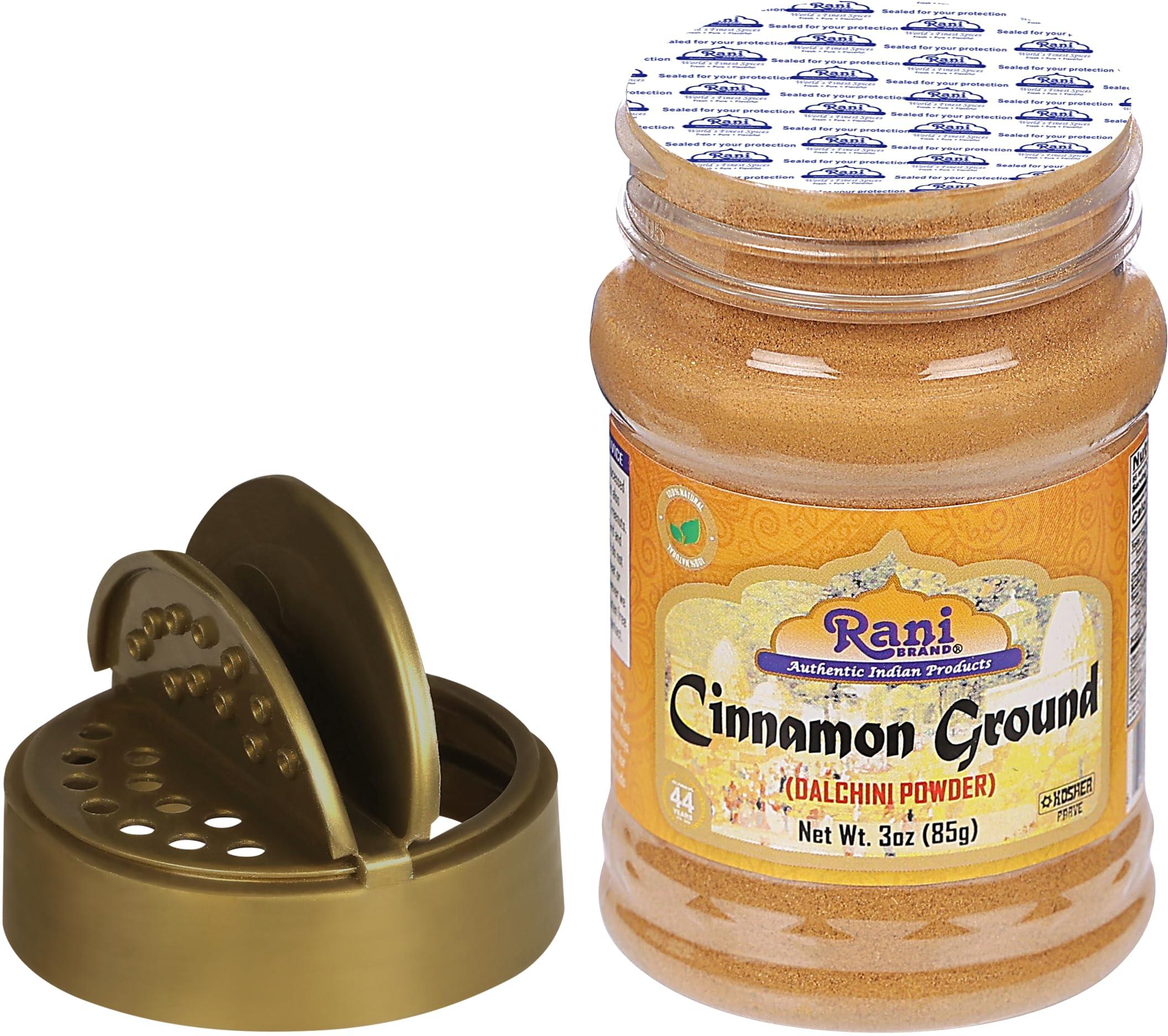 Rani Brand Authentic Indian Products Rani Cinnamon Powder (Ground) Spice 3oz (85g) PET Jar ~ All Natural | Salt-Free | Vegan | No Colors | Gluten Friendly | NON-GMO | Kosher