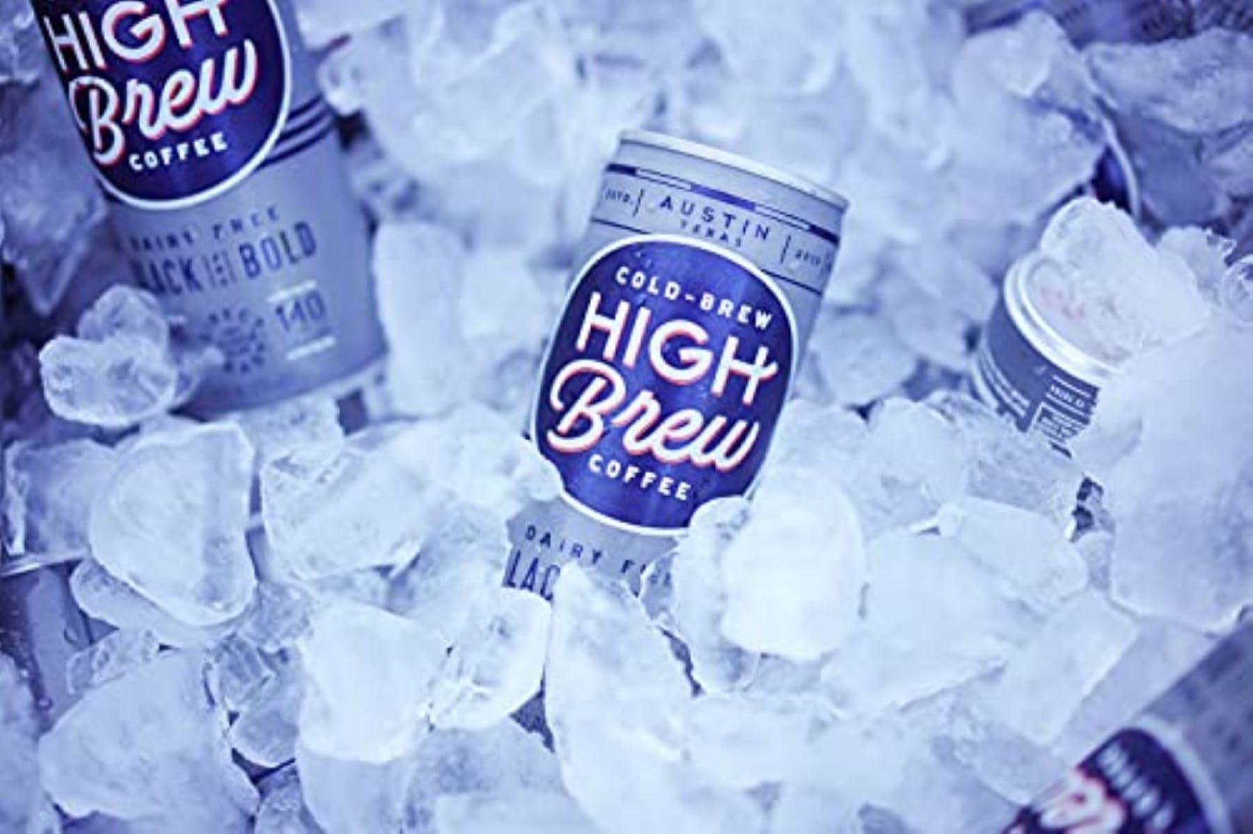 High Brew Coffee High Brew Black & Bold Cold Brew Coffee, Caffeinated, Dairy Free, 8 Ounces (Pack Of 12)