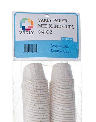 Vakly Disposable Paper Souffle Medicine Cups 3/4 oz [Pack of 2500] – (0.75 Ounce) Small Cups for Medication Distribution, Pills, Tasting, Condiments, Food and Dessert Serving